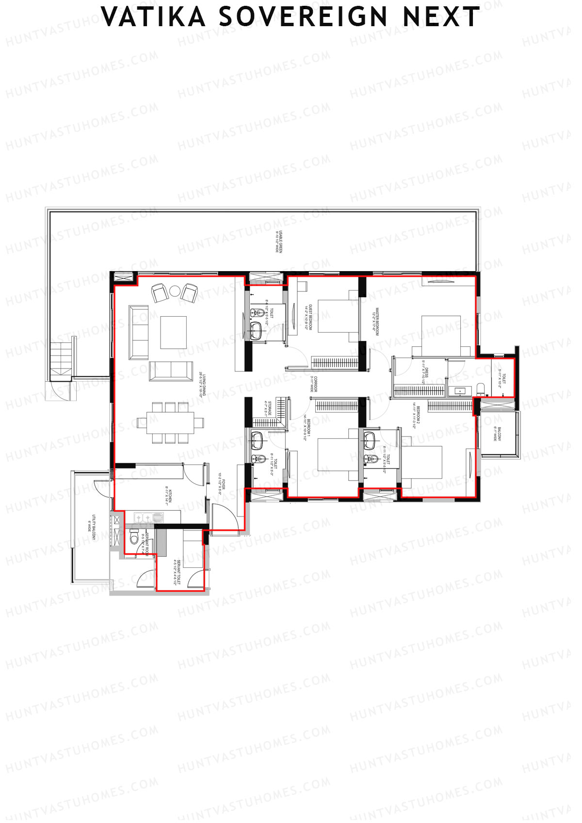 Vatika Sovereign Next Tower A Unit 2 Floor Plan