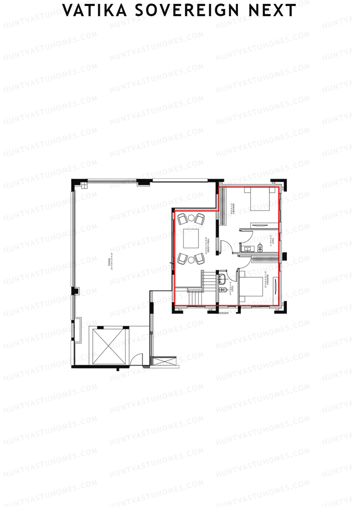 Vatika Sovereign Next Tower A Unit 2 (Type 2) Floor Plan