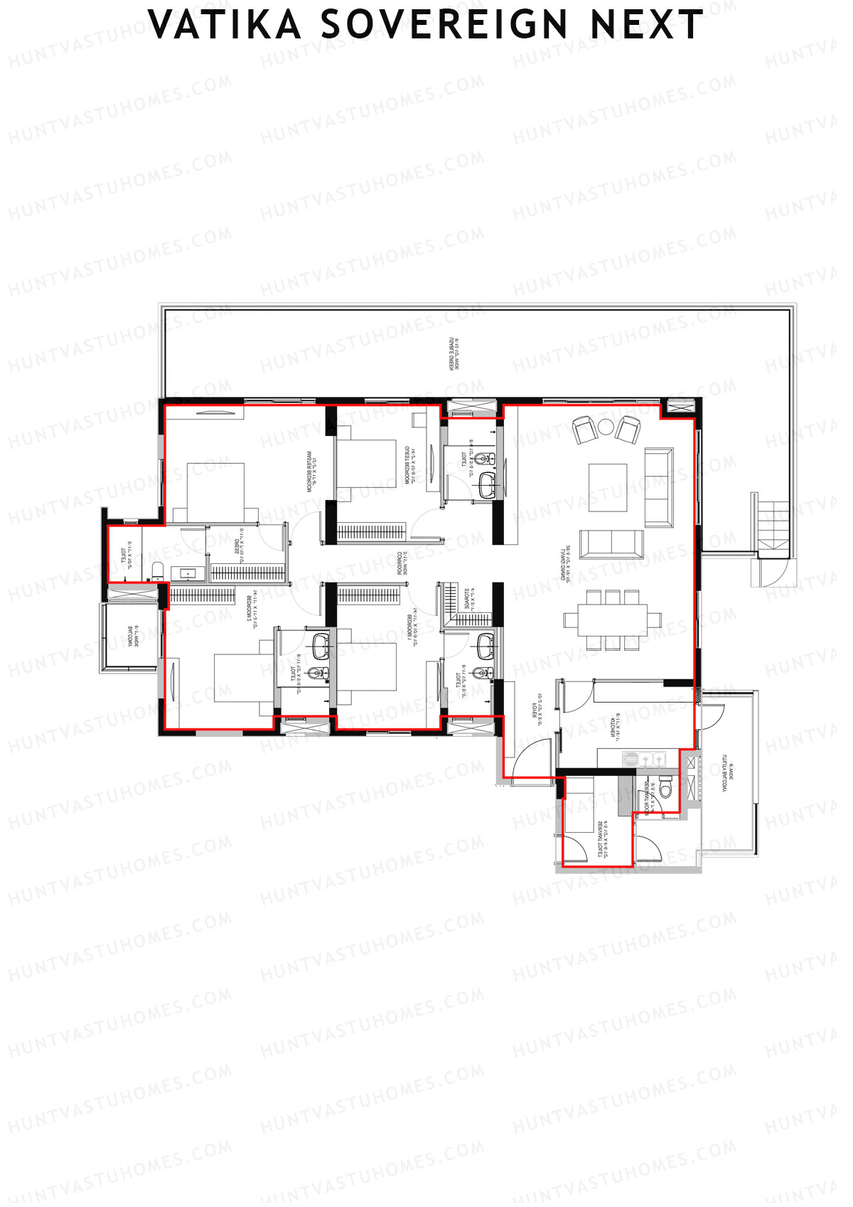 Vatika Sovereign Next Tower B Unit 2 Floor Plan