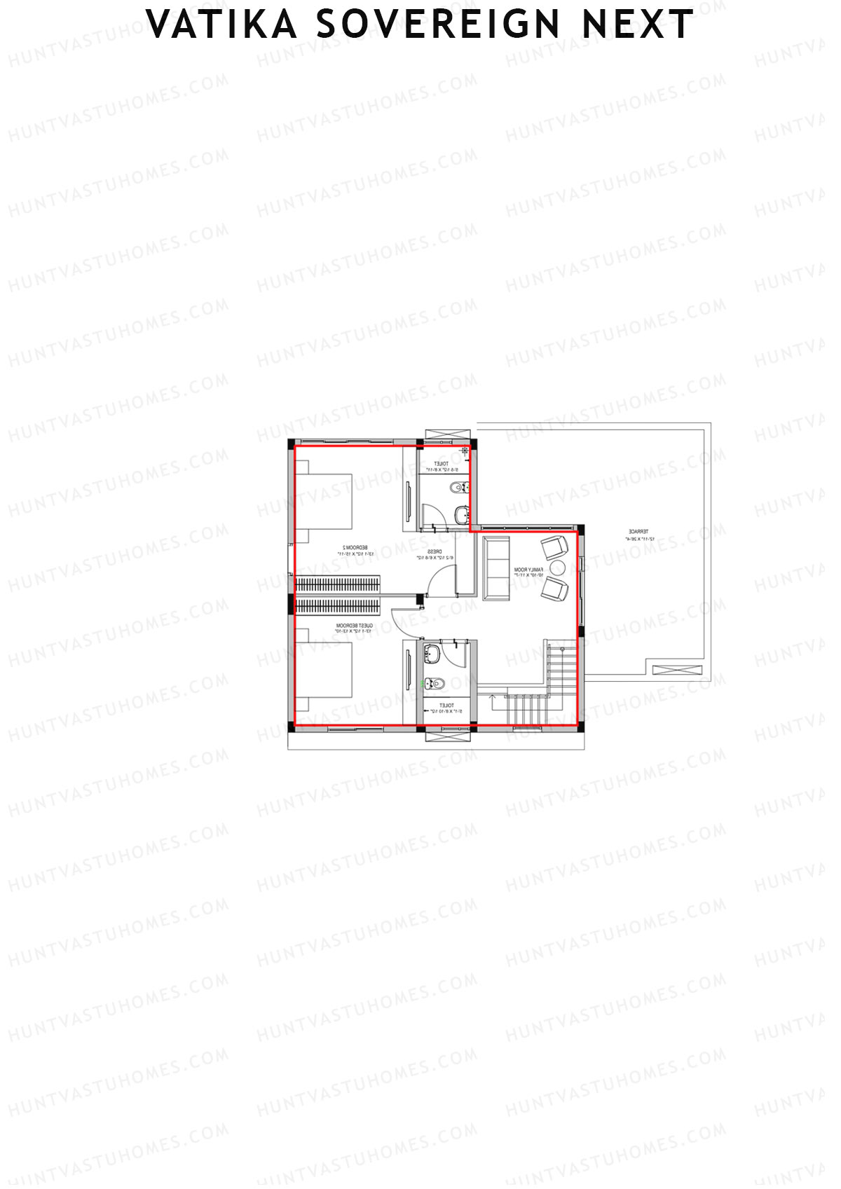 Vatika Sovereign Next Tower F Unit 1 (Penthouse) Floor Plan