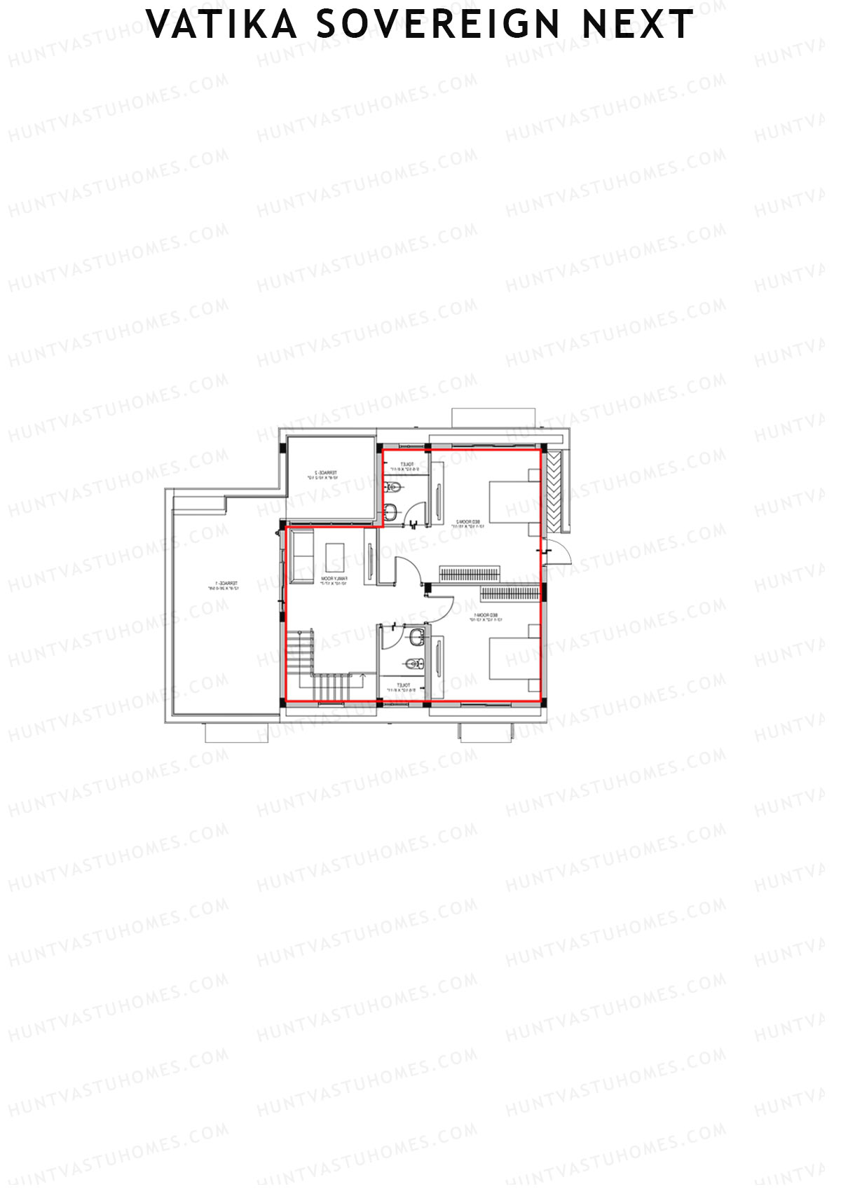 Vatika Sovereign Next Tower J Unit 1 ( Penthouse) Floor Plan