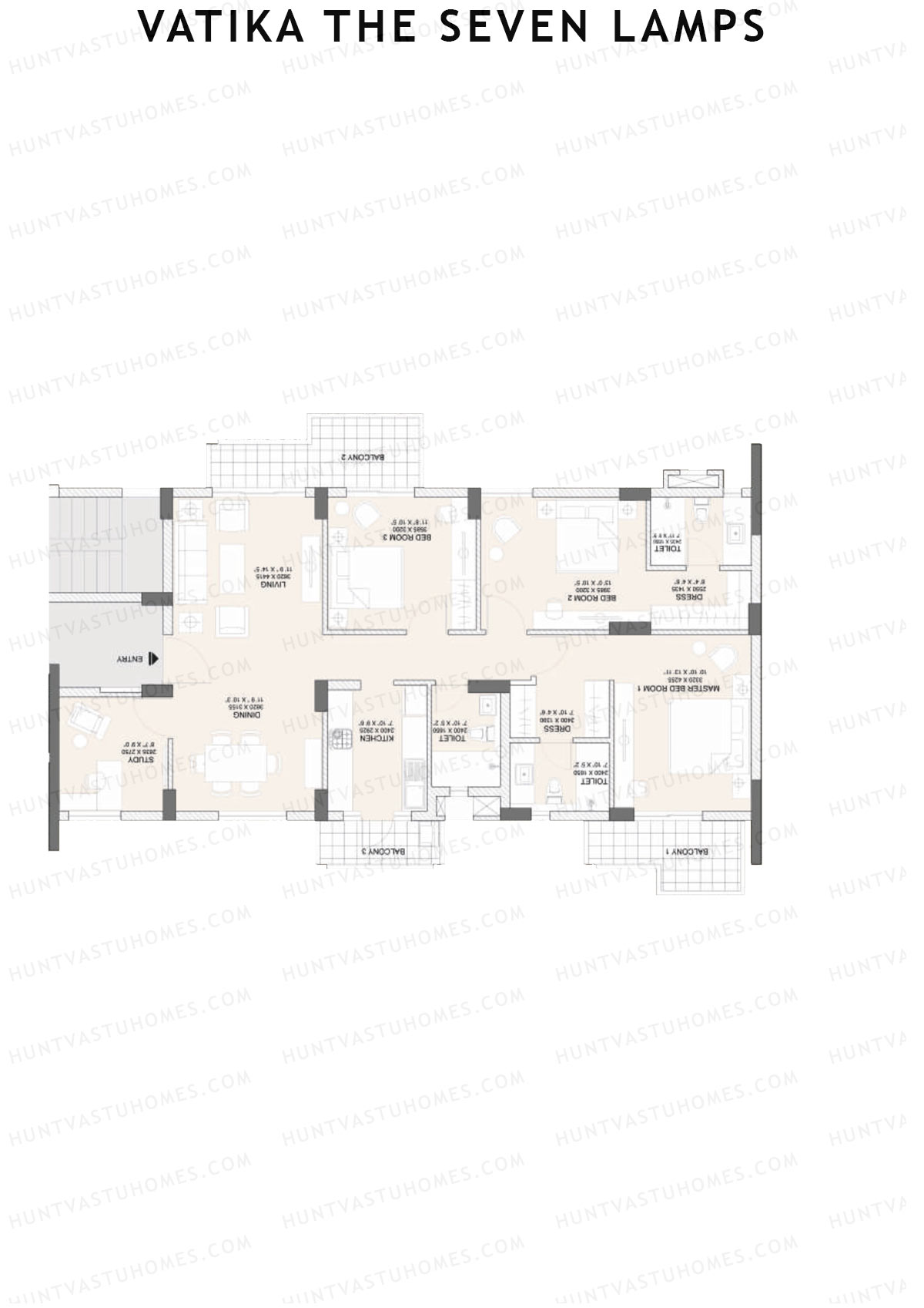Vatika The Seven Lamps Memory Unit 1 Floor Plan