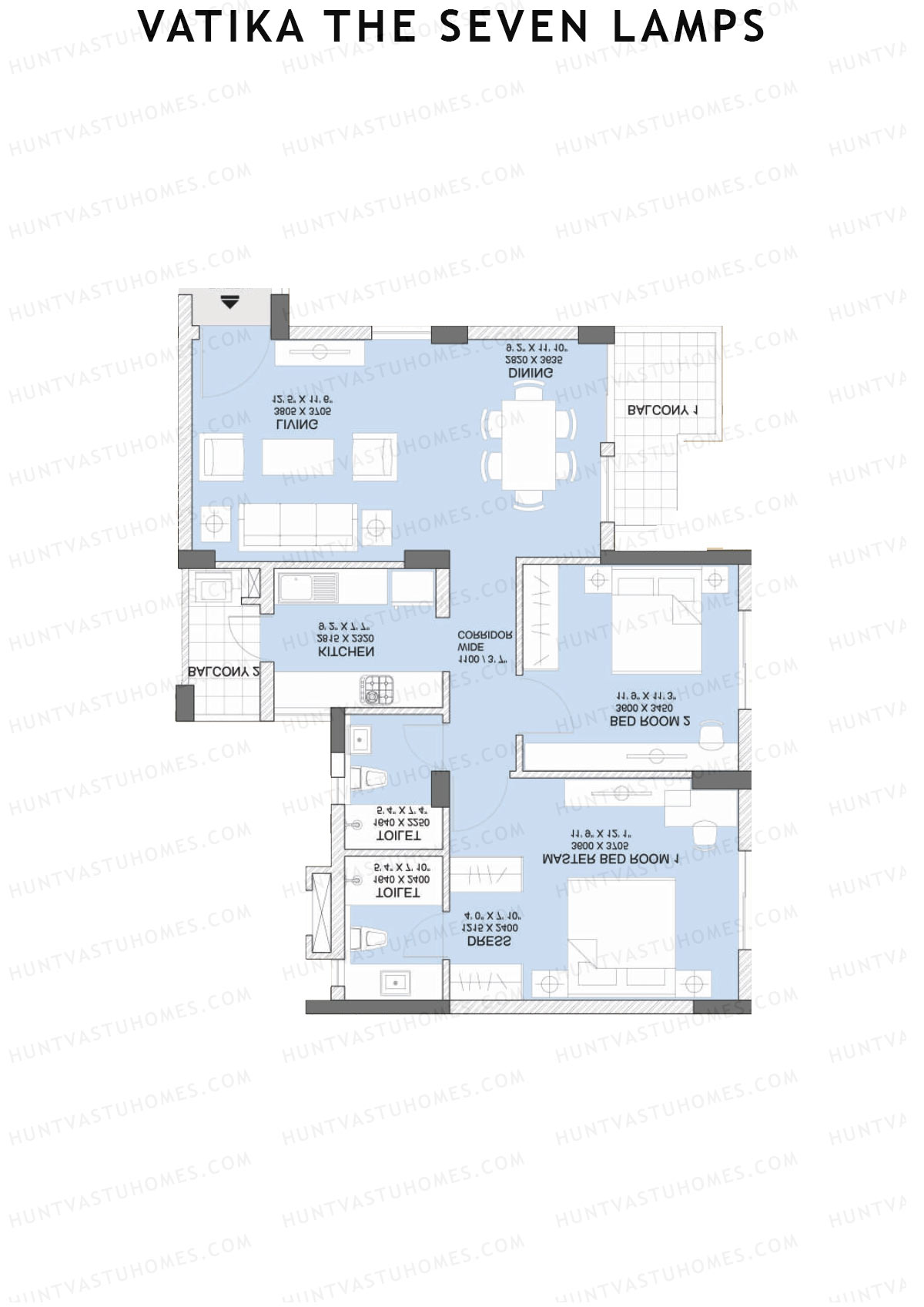 Vatika The Seven Lamps Memory Unit 2 Floor Plan