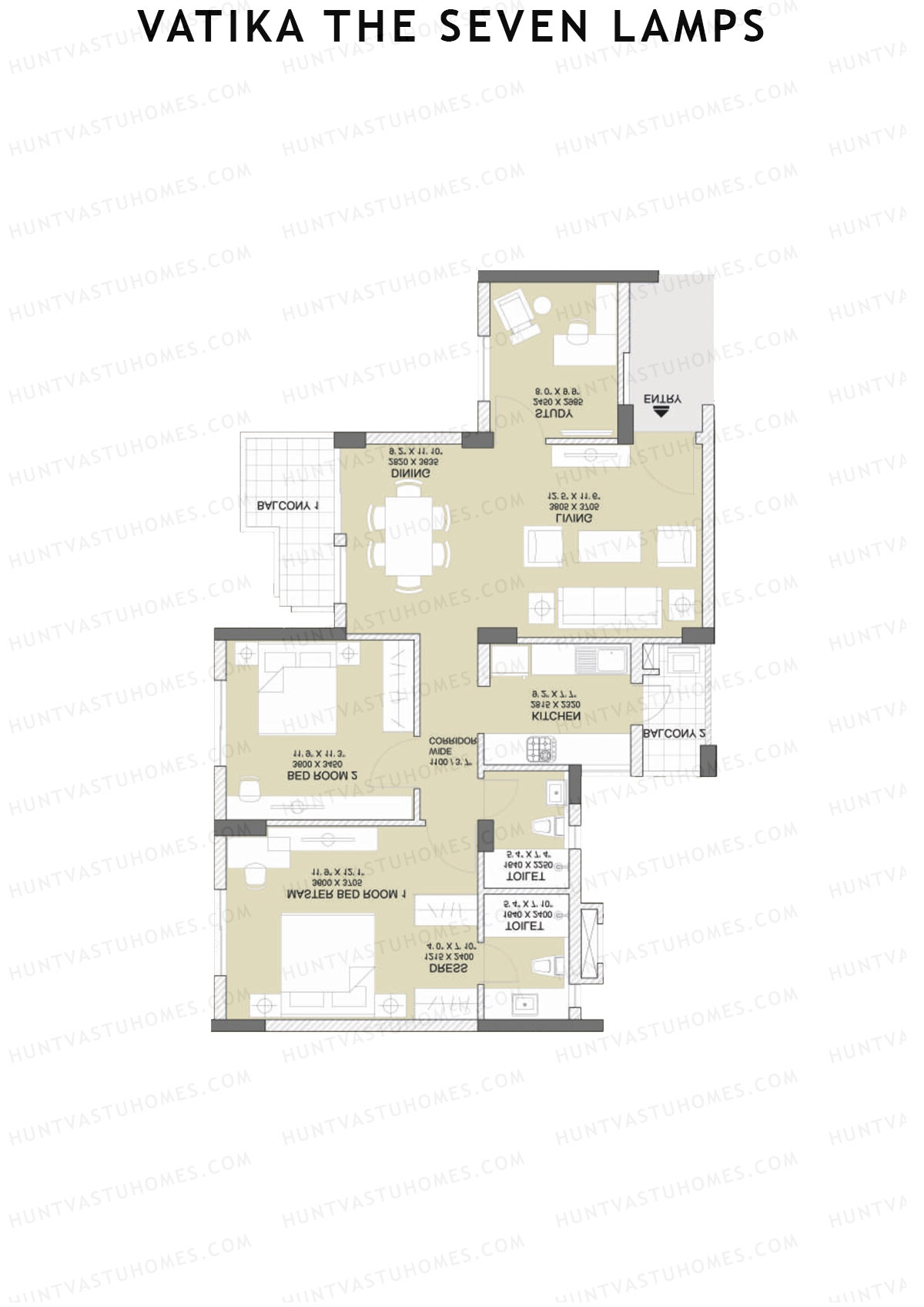 Vatika The Seven Lamps Memory Unit 3 Floor Plan