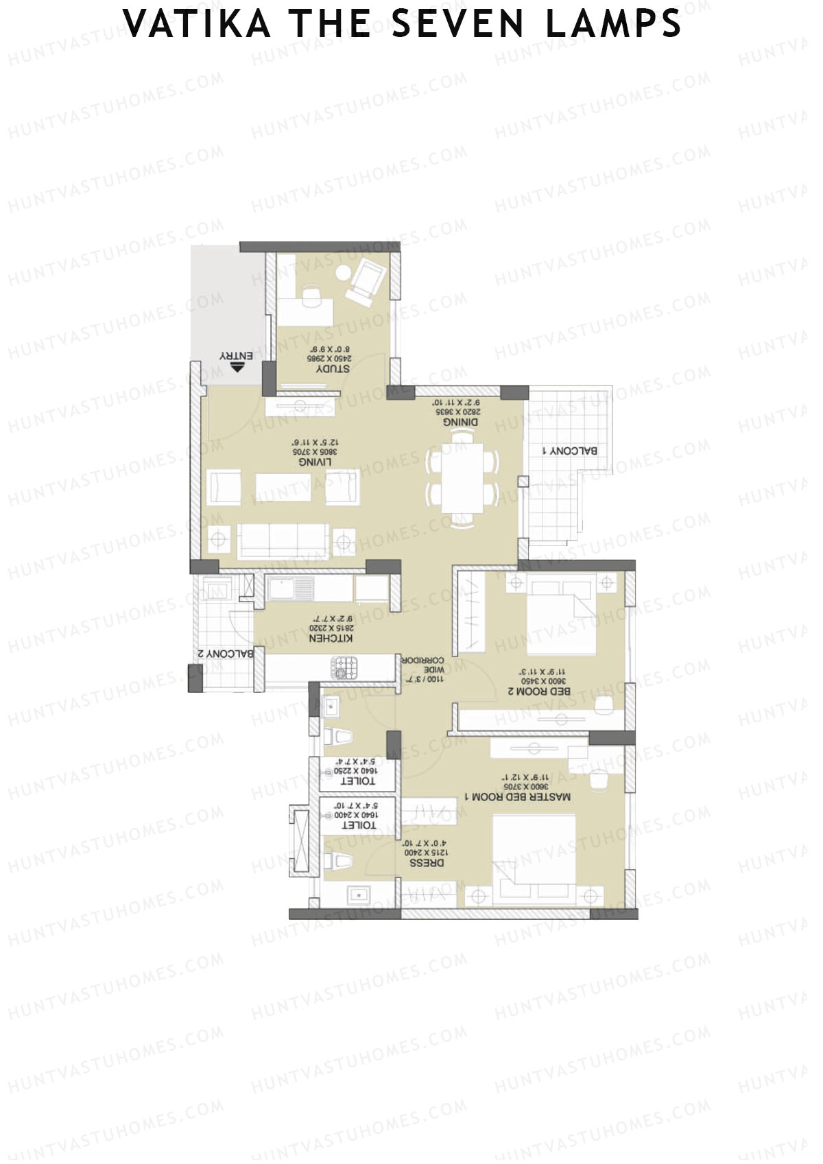 Vatika The Seven Lamps Obedience Unit 2 Floor Plan