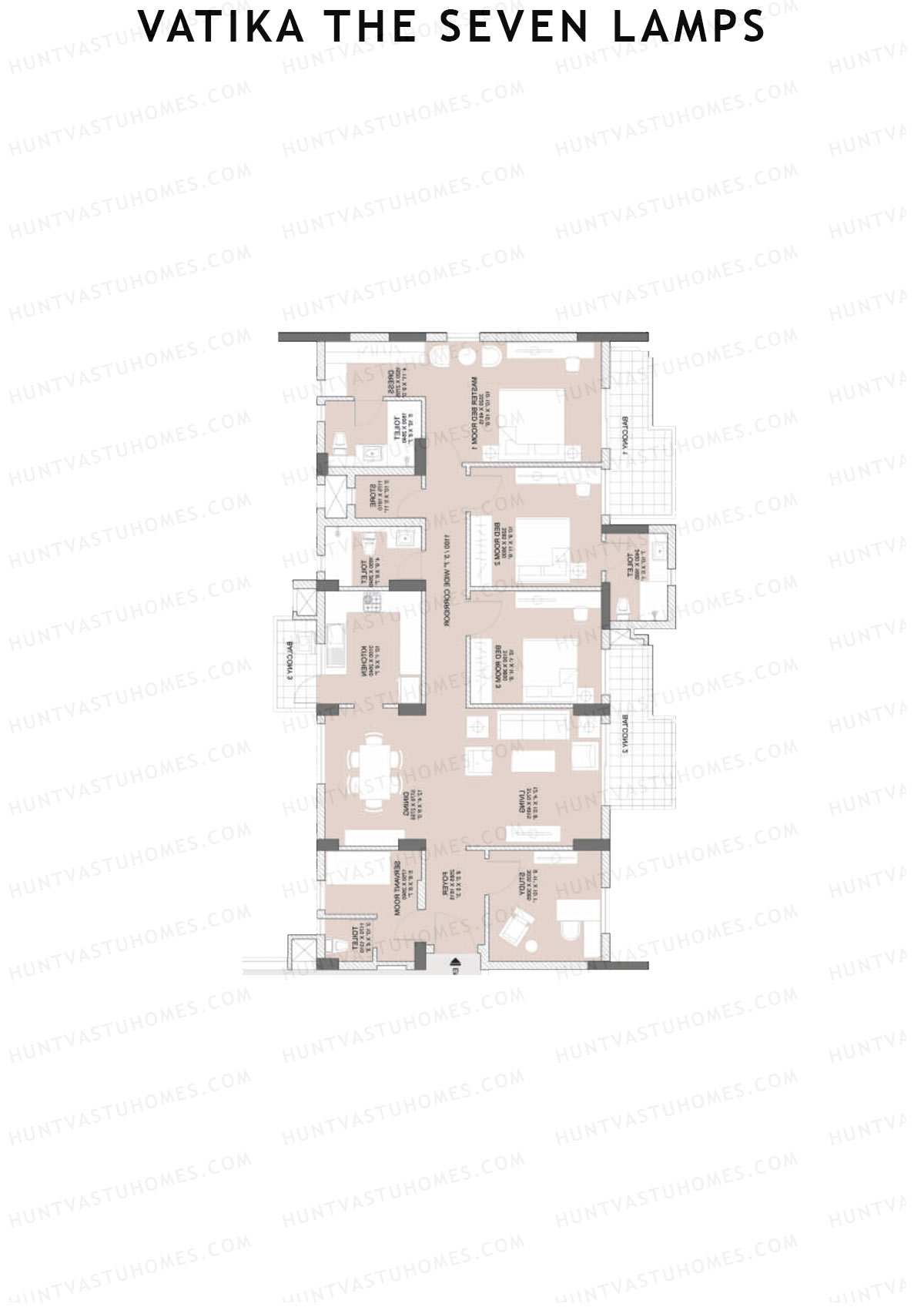 Vatika The Seven Lamps Power Unit 1 Floor Plan