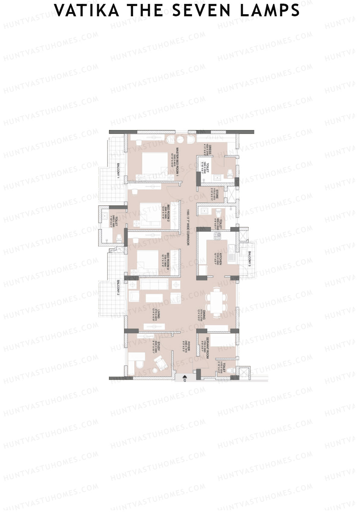 Vatika The Seven Lamps Power Unit 4 Floor Plan