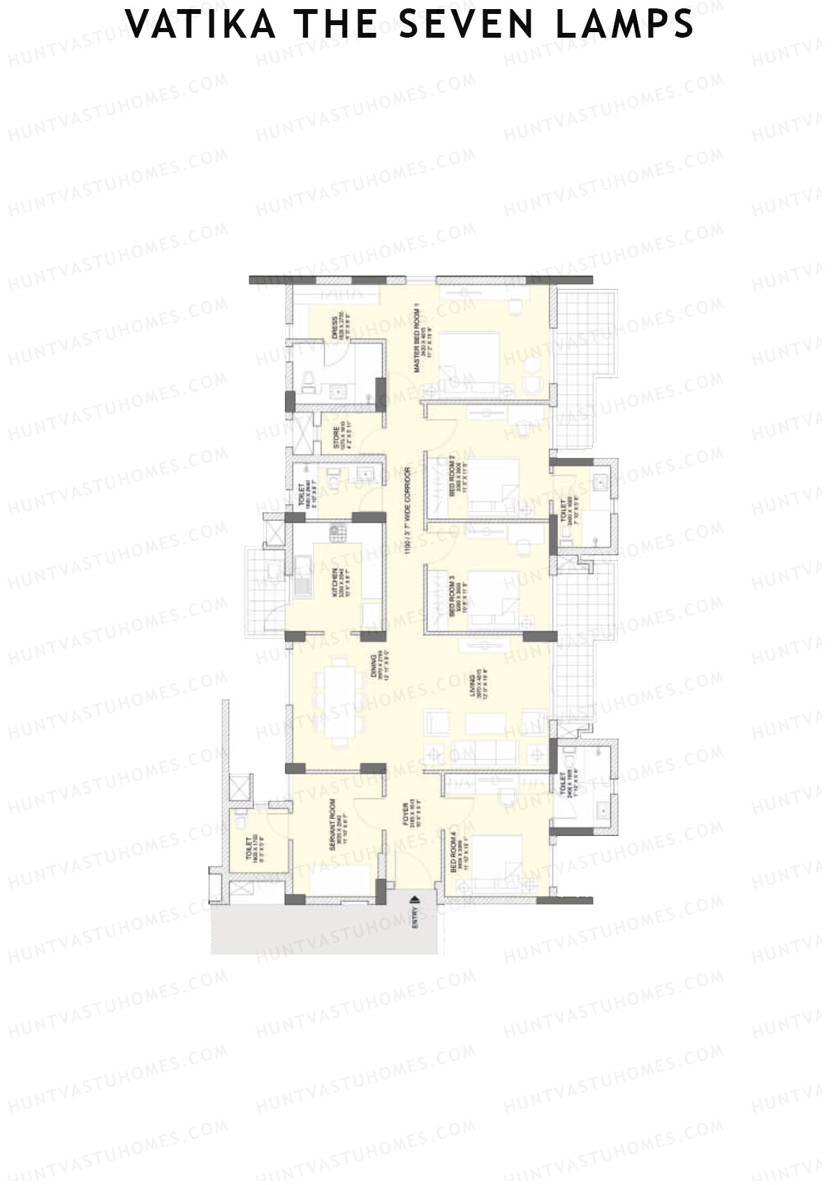 Vatika The Seven Lamps Sacrifice Unit 1 Floor Plan