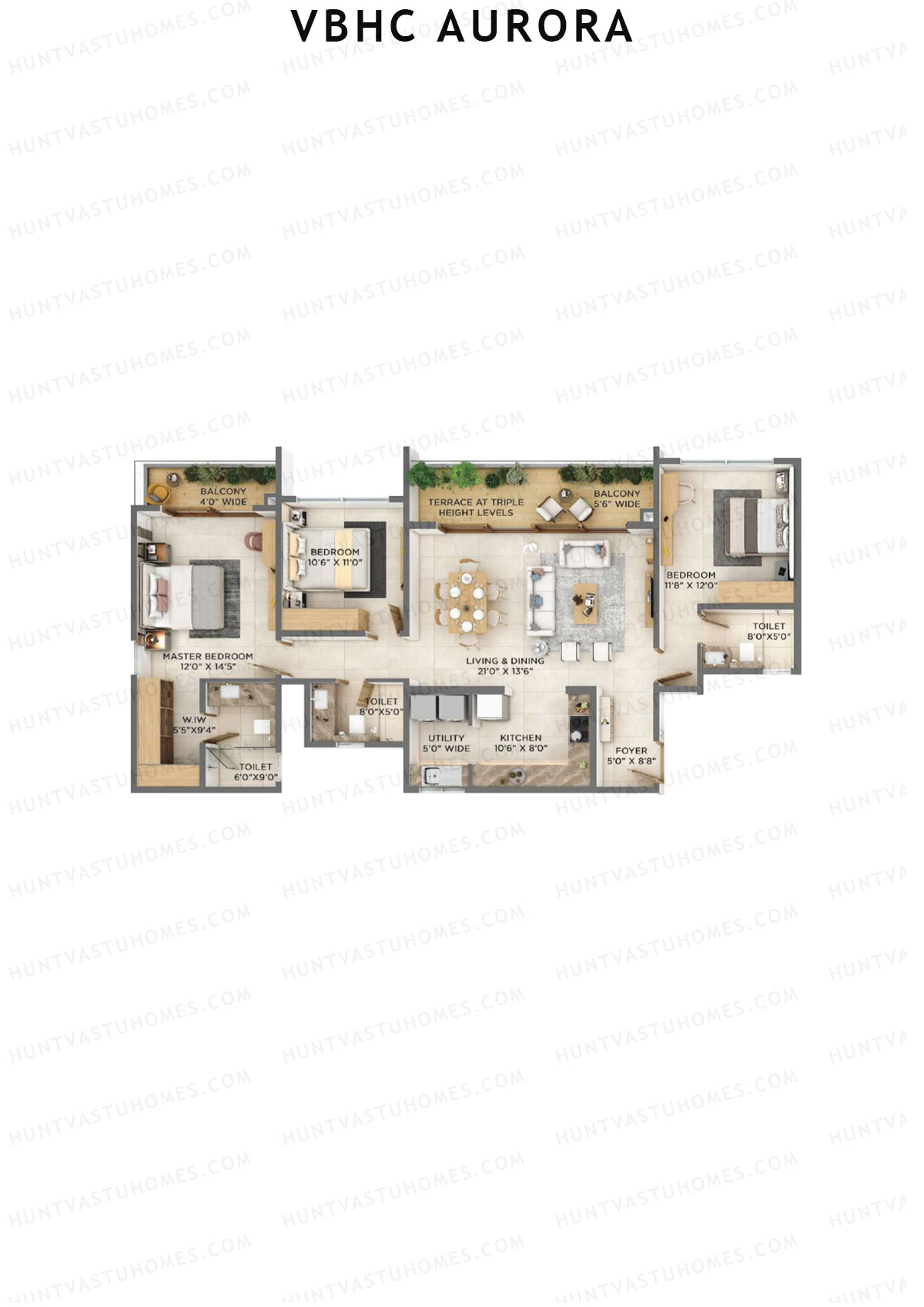 VBHC Aurora Block A Unit 2 (Type 2) Floor Plan