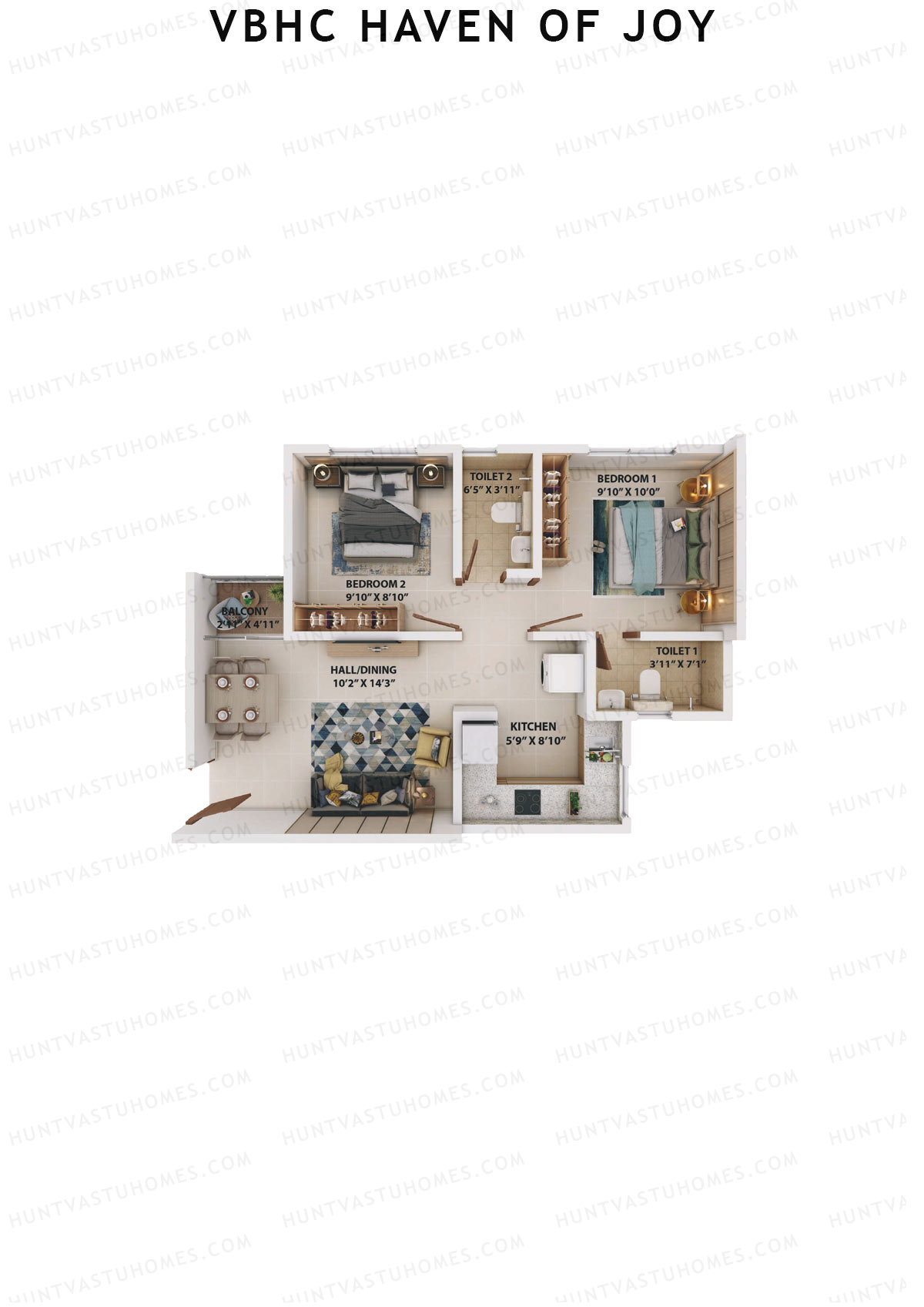 VBHC Haven of Joy Wing B1 Unit 10 Floor Plan