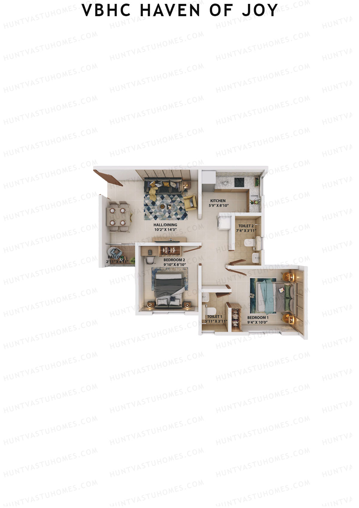 VBHC Haven of Joy Wing B3 Unit 4 Floor Plan