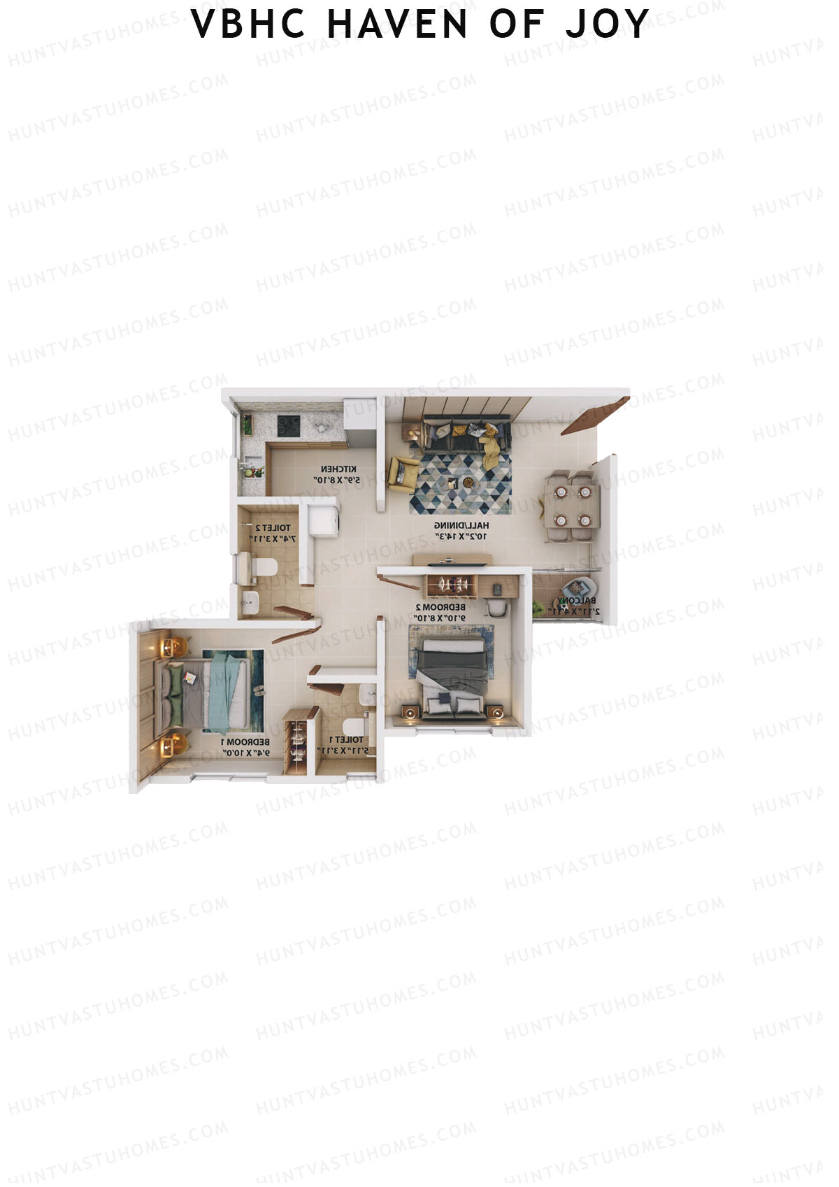 VBHC Haven of Joy Wing B4 Unit 1 Floor Plan