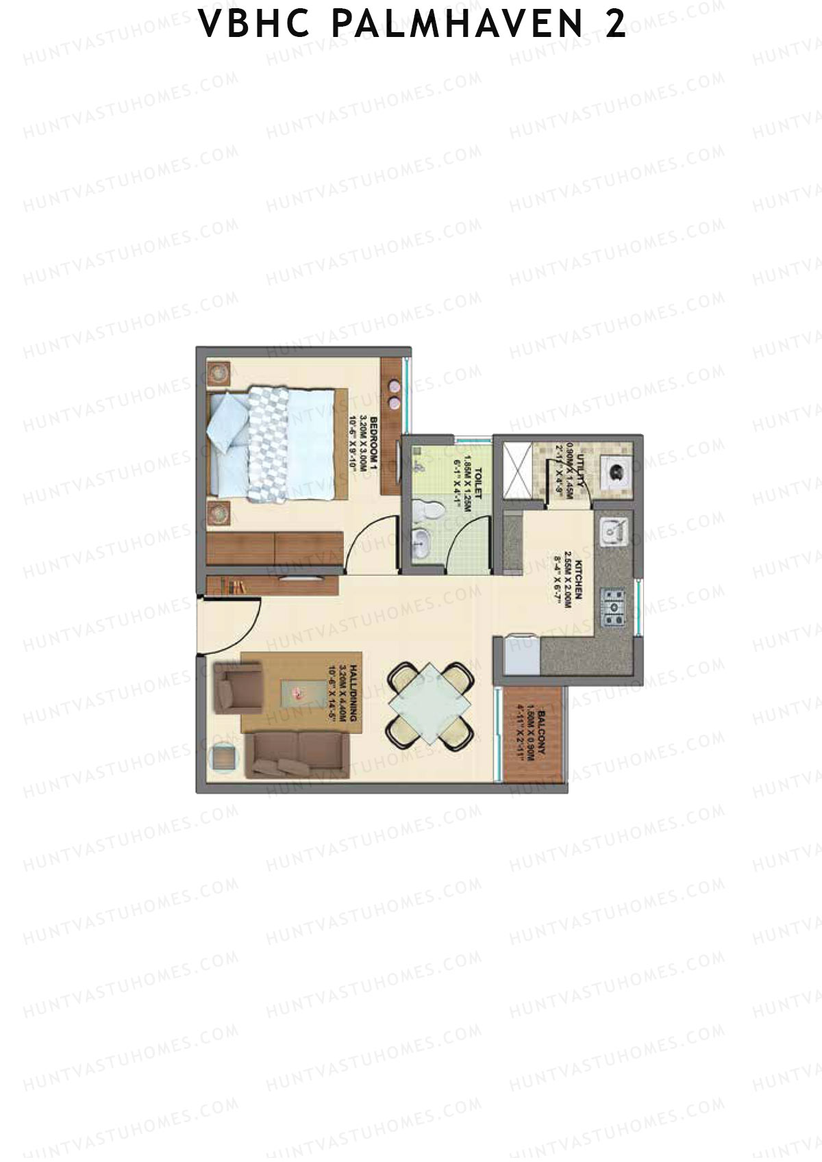 VBHC Palmhaven 2 Wing A1 Unit 3 Floor Plan