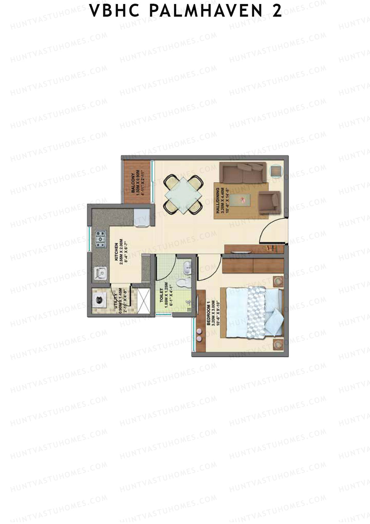 VBHC Palmhaven 2 Wing A1 Unit 8 Floor Plan