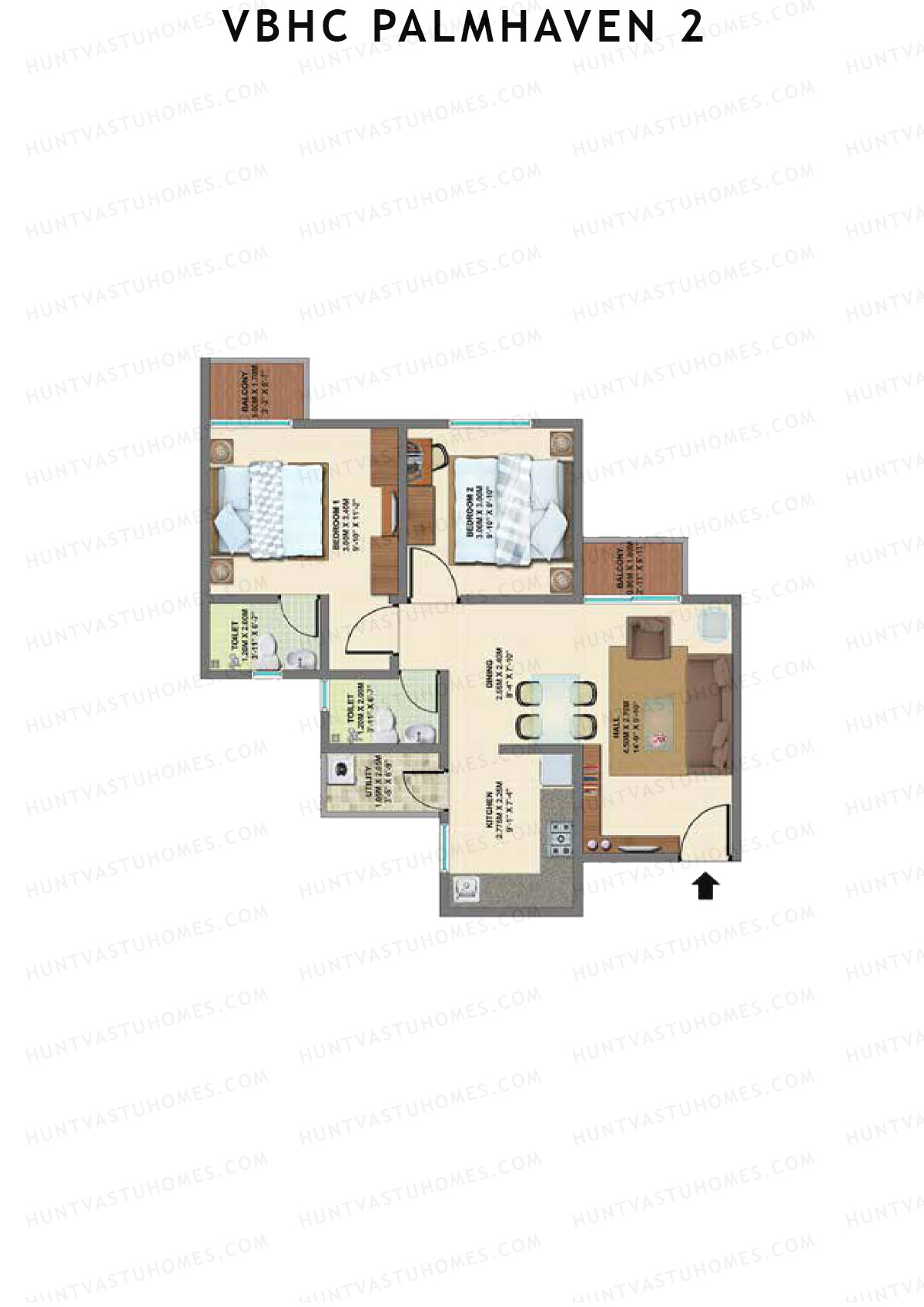 VBHC Palmhaven 2 Wing A1 Unit 9 Floor Plan