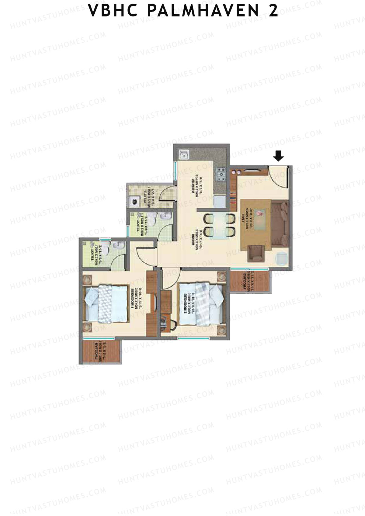 VBHC Palmhaven 2 Wing A2 Unit 1 Floor Plan