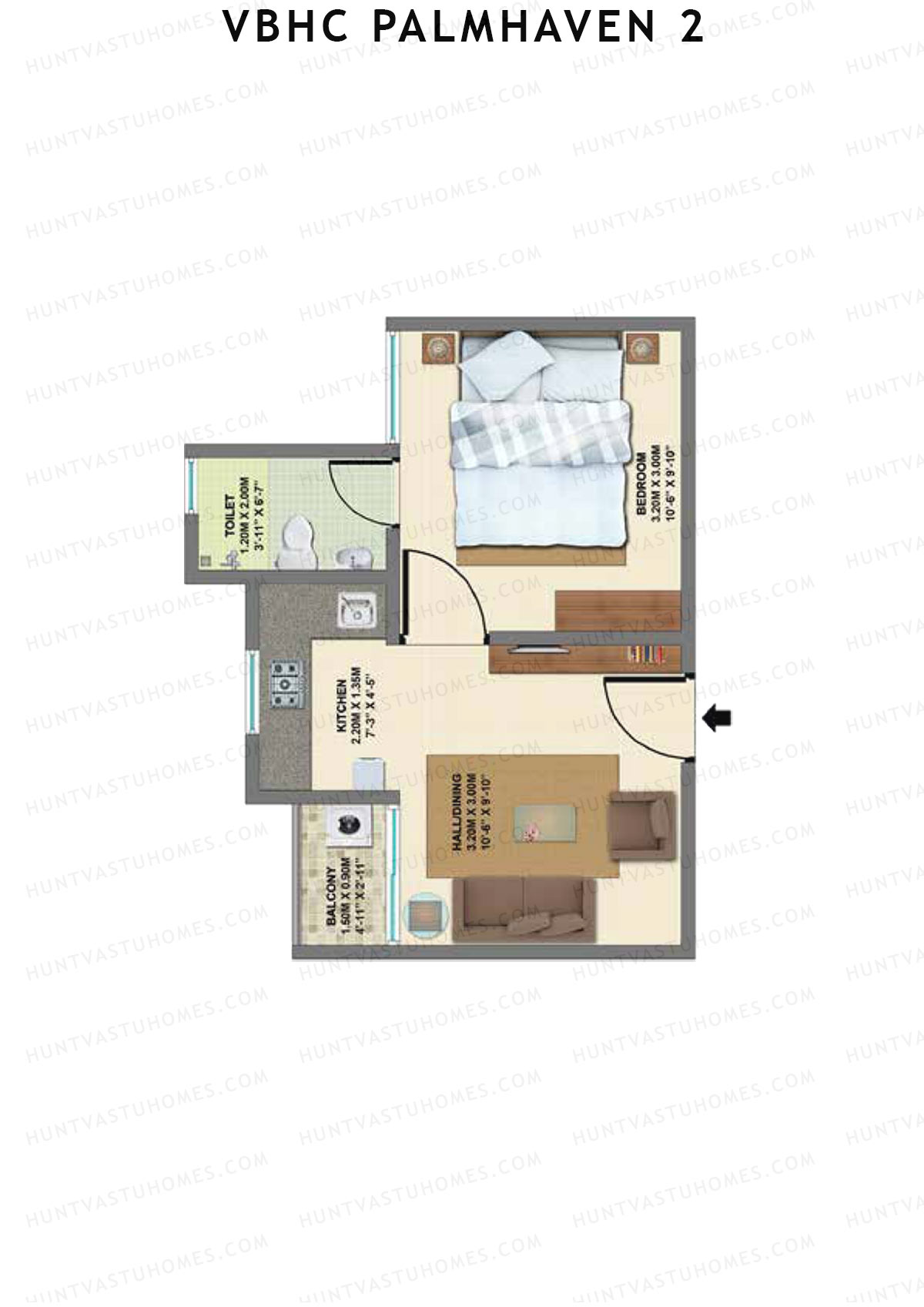 VBHC Palmhaven 2 Wing A4 Unit 4 Floor Plan