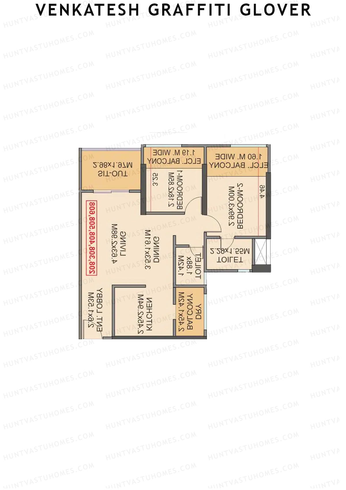 Venkatesh Graffiti Glover Wing A Unit 11 Floor Plan