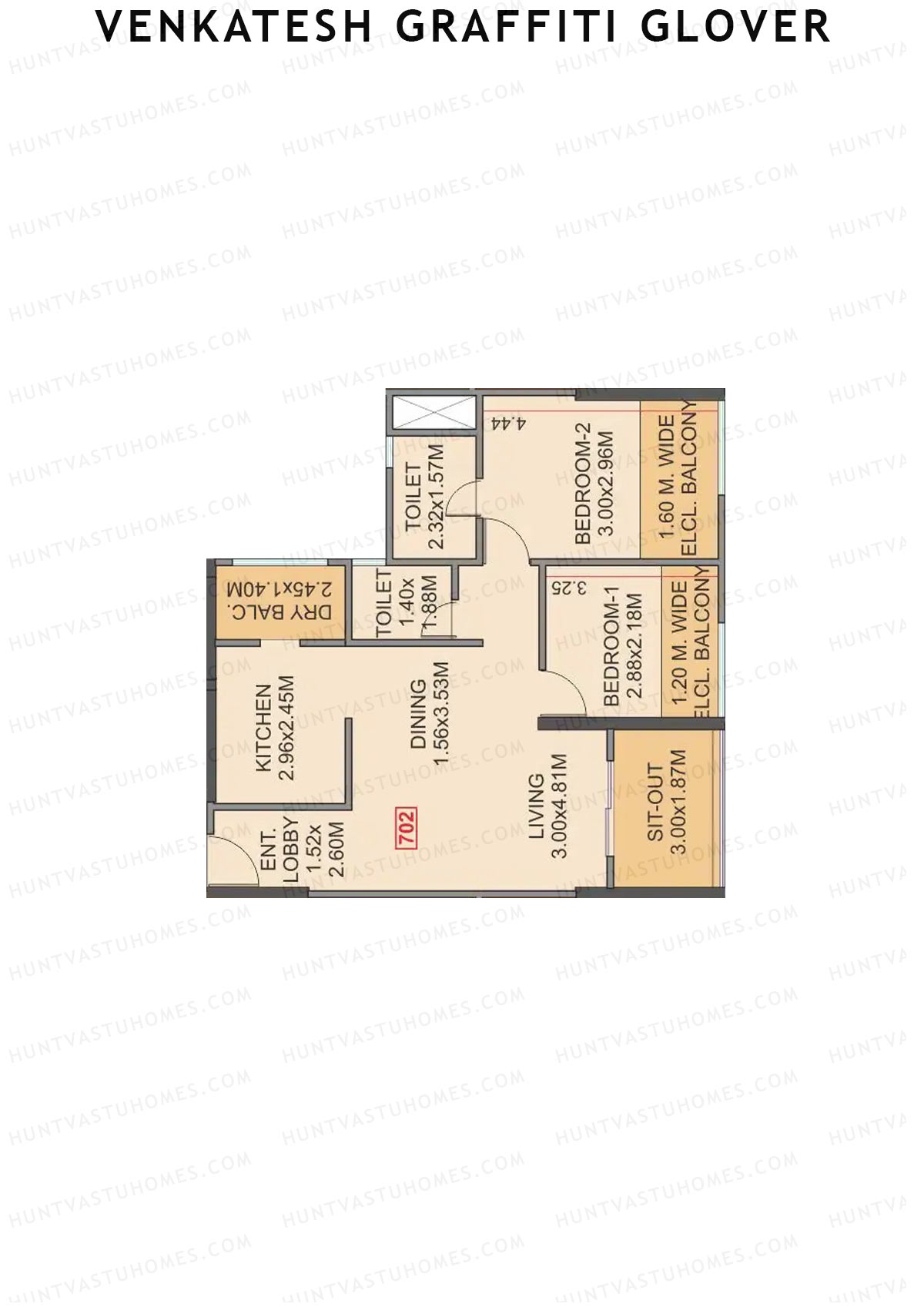 Venkatesh Graffiti Glover Wing A Unit 2 Floor Plan