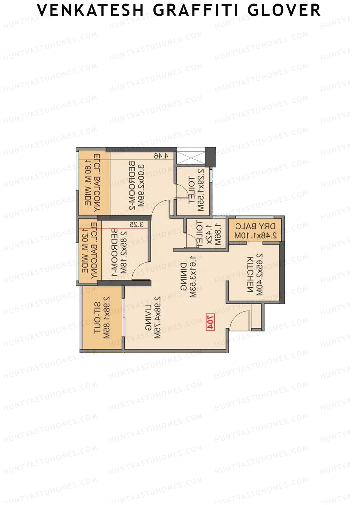 Venkatesh Graffiti Glover Wing A Unit 7 Floor Plan