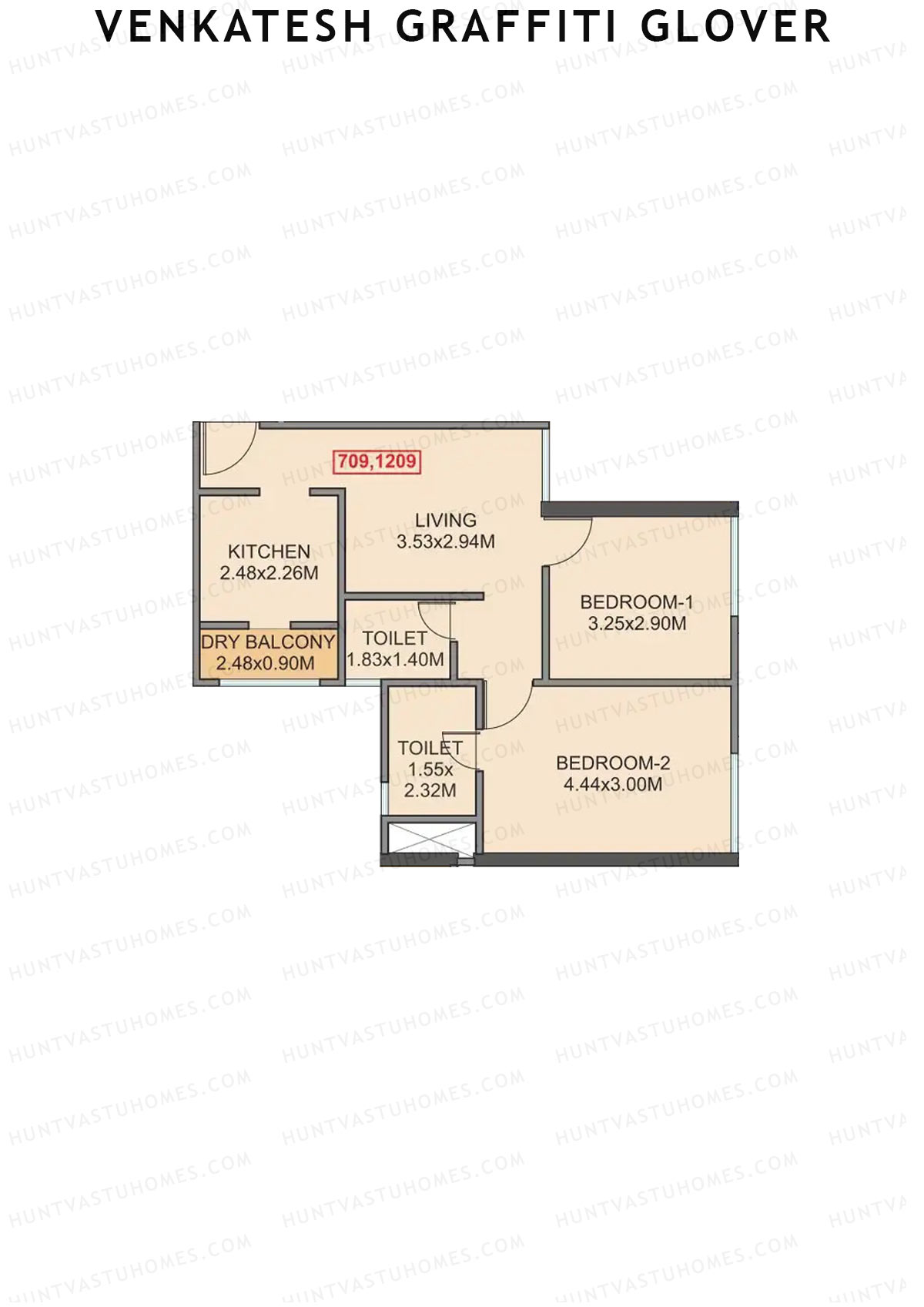 Venkatesh Graffiti Glover Wing B Unit 9 Floor Plan