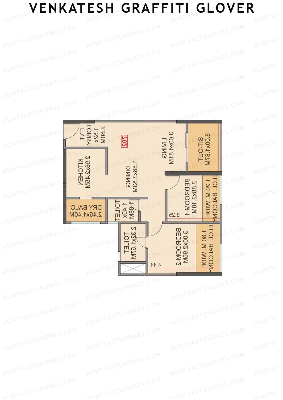 Venkatesh Graffiti Glover Wing B Unit 9 Floor Plan