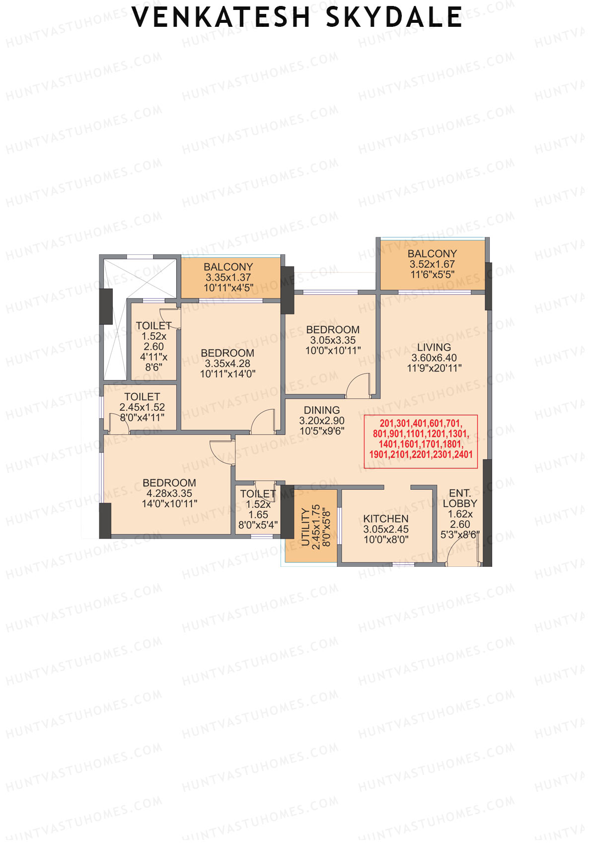 Venkatesh Skydale Wing A Unit 1 Floor Plan