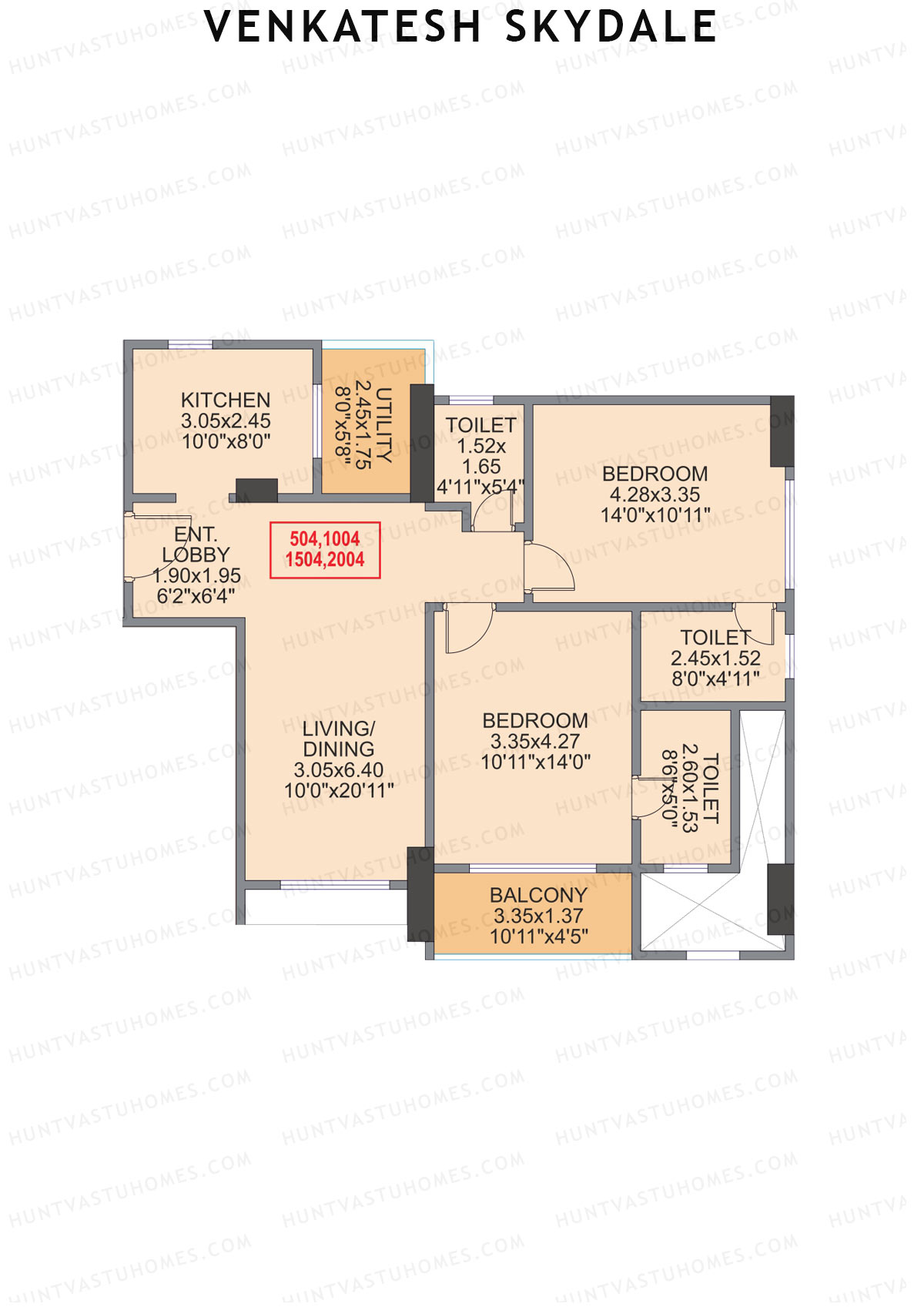 Venkatesh Skydale Wing A Unit 4  Floor Plan