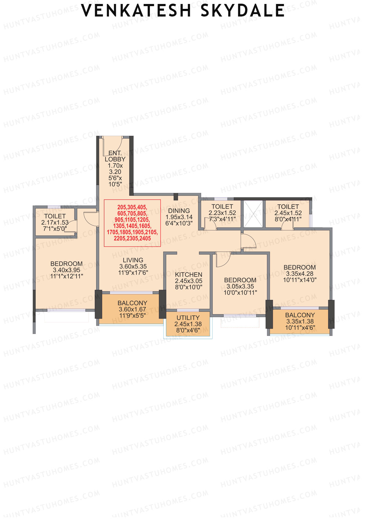 Venkatesh Skydale Wing A Unit 5  Floor Plan