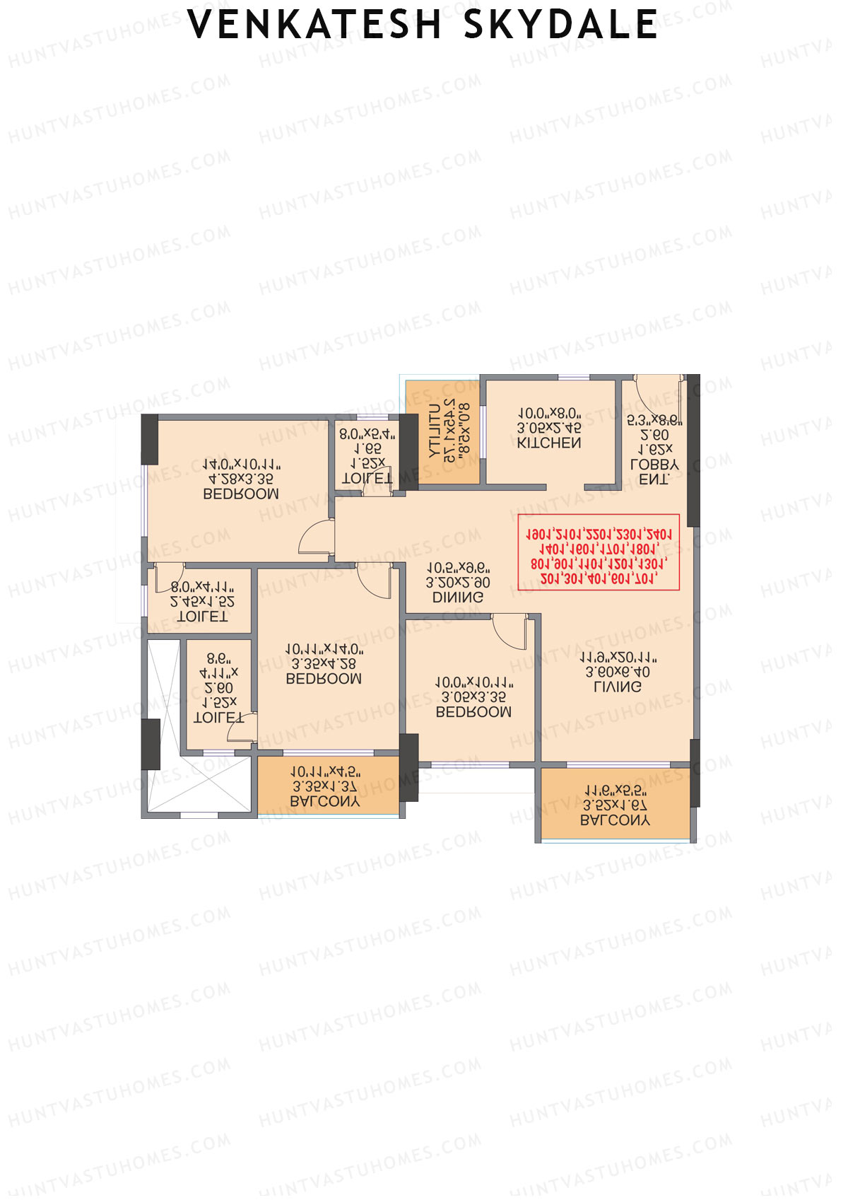 Venkatesh Skydale Wing A Unit 6  Floor Plan