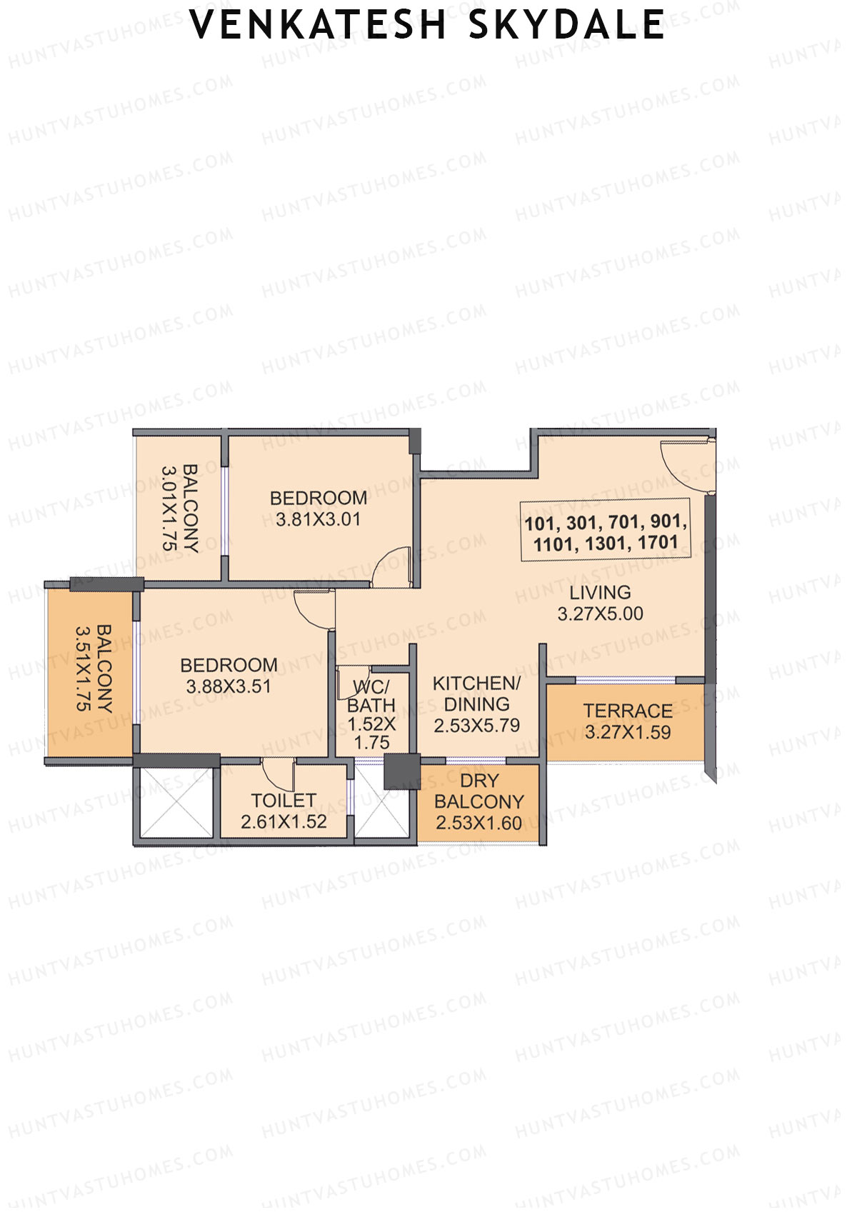 Venkatesh Skydale Wing B Unit 1 1 Floor Plan