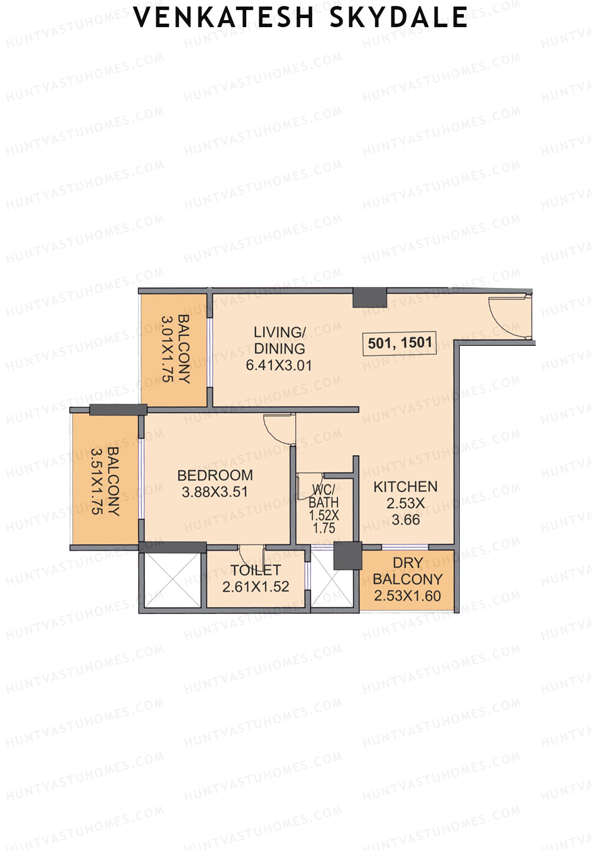 Venkatesh Skydale Wing B Unit 1  Floor Plan
