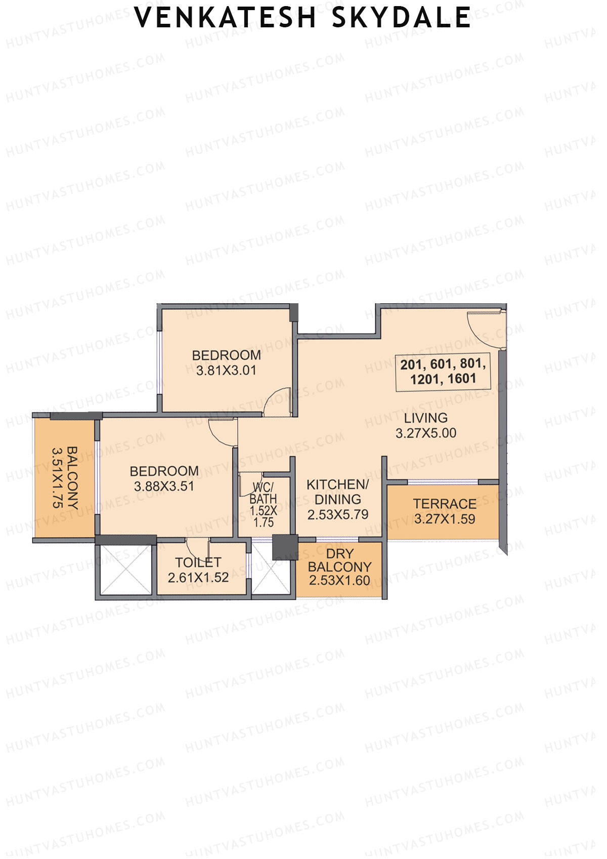 Venkatesh Skydale Wing B Unit 1  Floor Plan