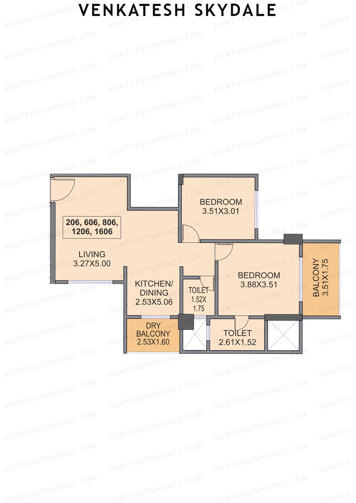 Venkatesh Skydale Wing B Unit 6 Floor Plan