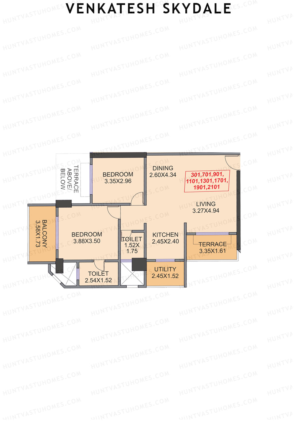 Venkatesh Skydale Wing C Unit 1  Floor Plan
