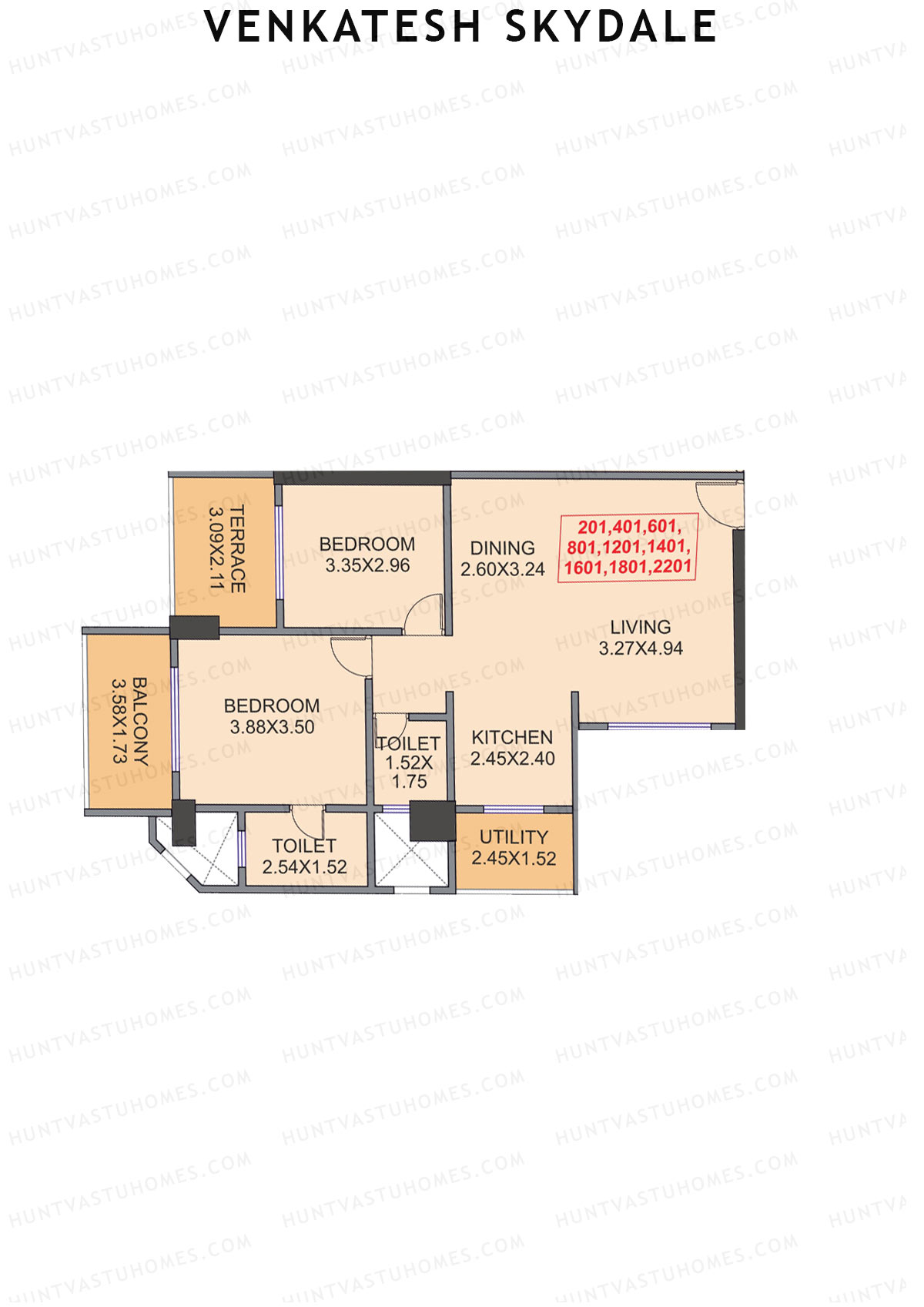 Venkatesh Skydale Wing C Unit 1  Floor Plan