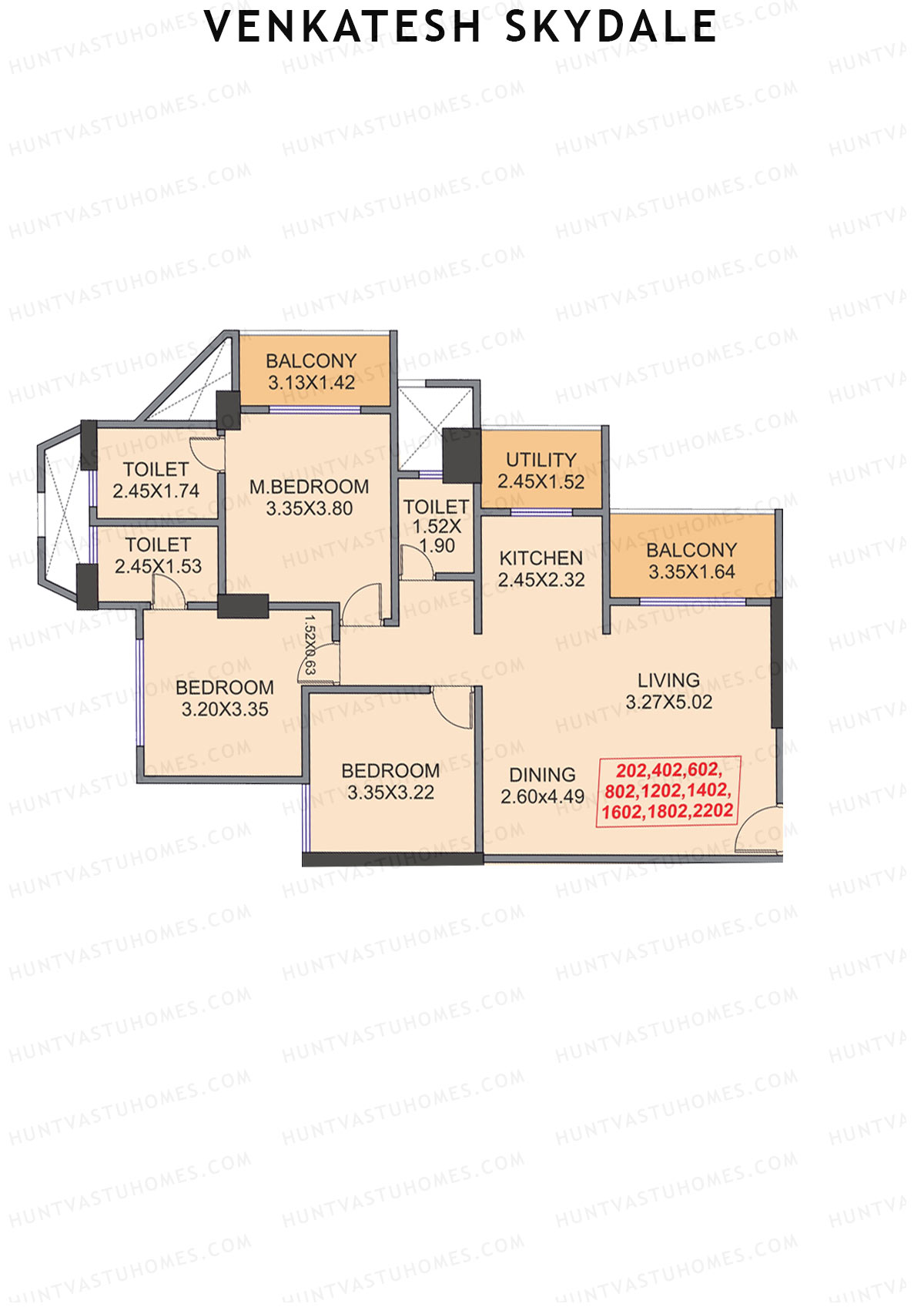 Venkatesh Skydale Wing C Unit 2  Floor Plan