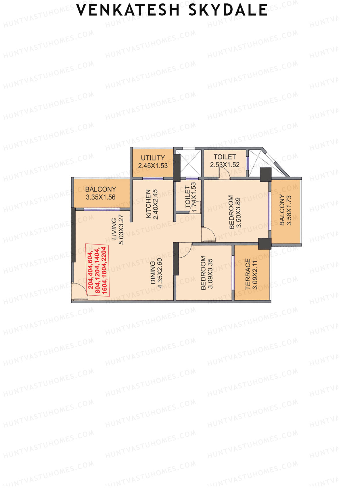 Venkatesh Skydale Wing C Unit 4  Floor Plan