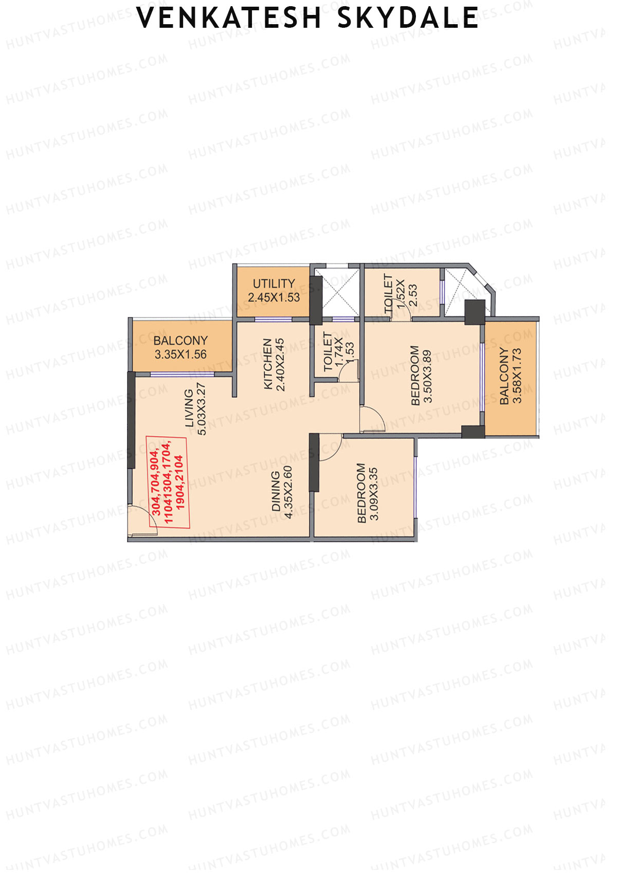 Venkatesh Skydale Wing C Unit 4  Floor Plan