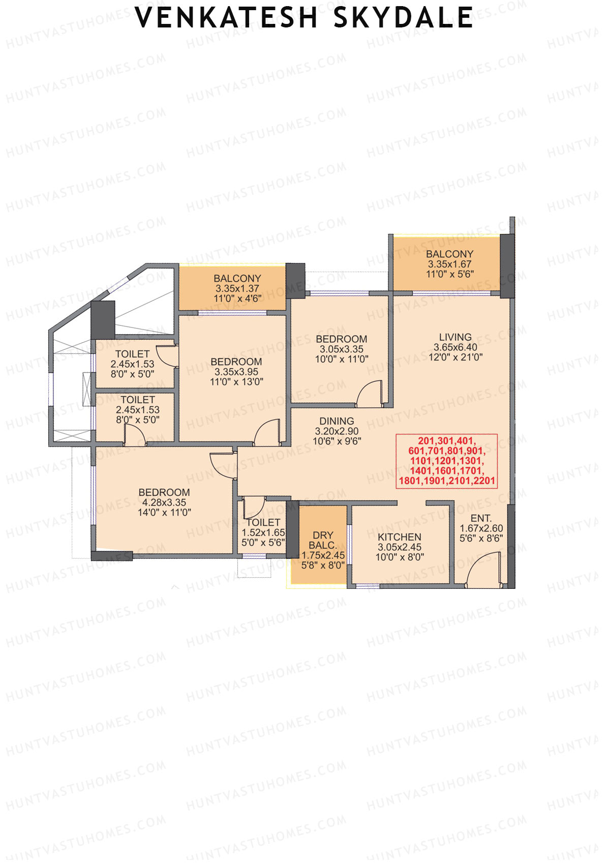 Venkatesh Skydale Wing D Unit 1  Floor Plan