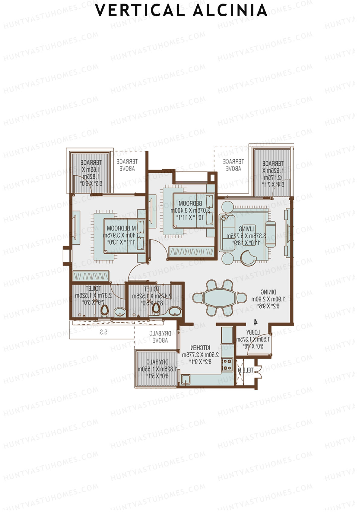 Vertical Alcinia Wing B Unit 3 Floor Plan