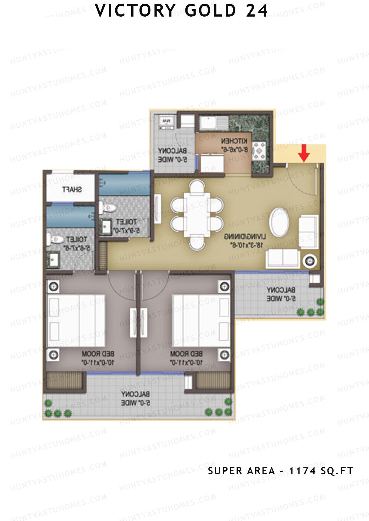 Victory Gold 24 Tower A3 Unit 5 Floor Plan