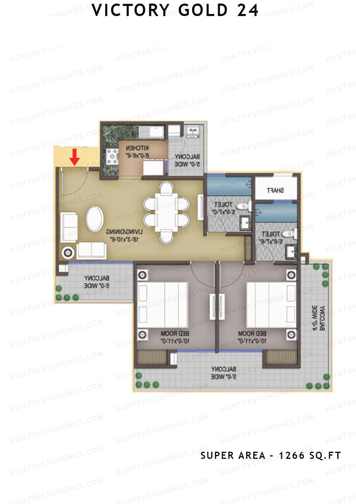 Victory Gold 24 Tower A3 Unit 8 Floor Plan