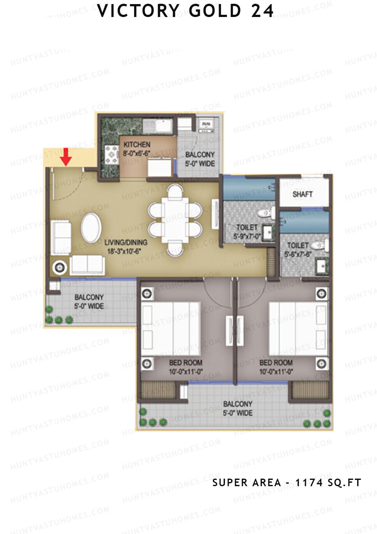 Victory Gold 24 Tower A4 Unit 5 Floor Plan