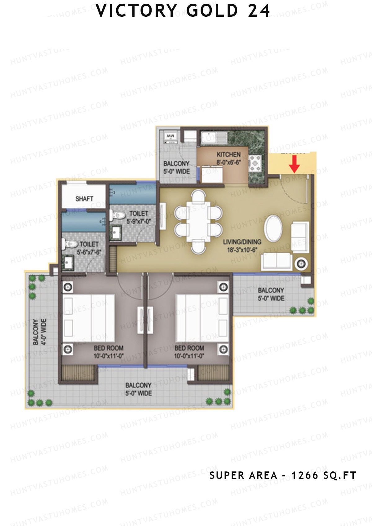 Victory Gold 24 Tower A4 Unit 8 Floor Plan