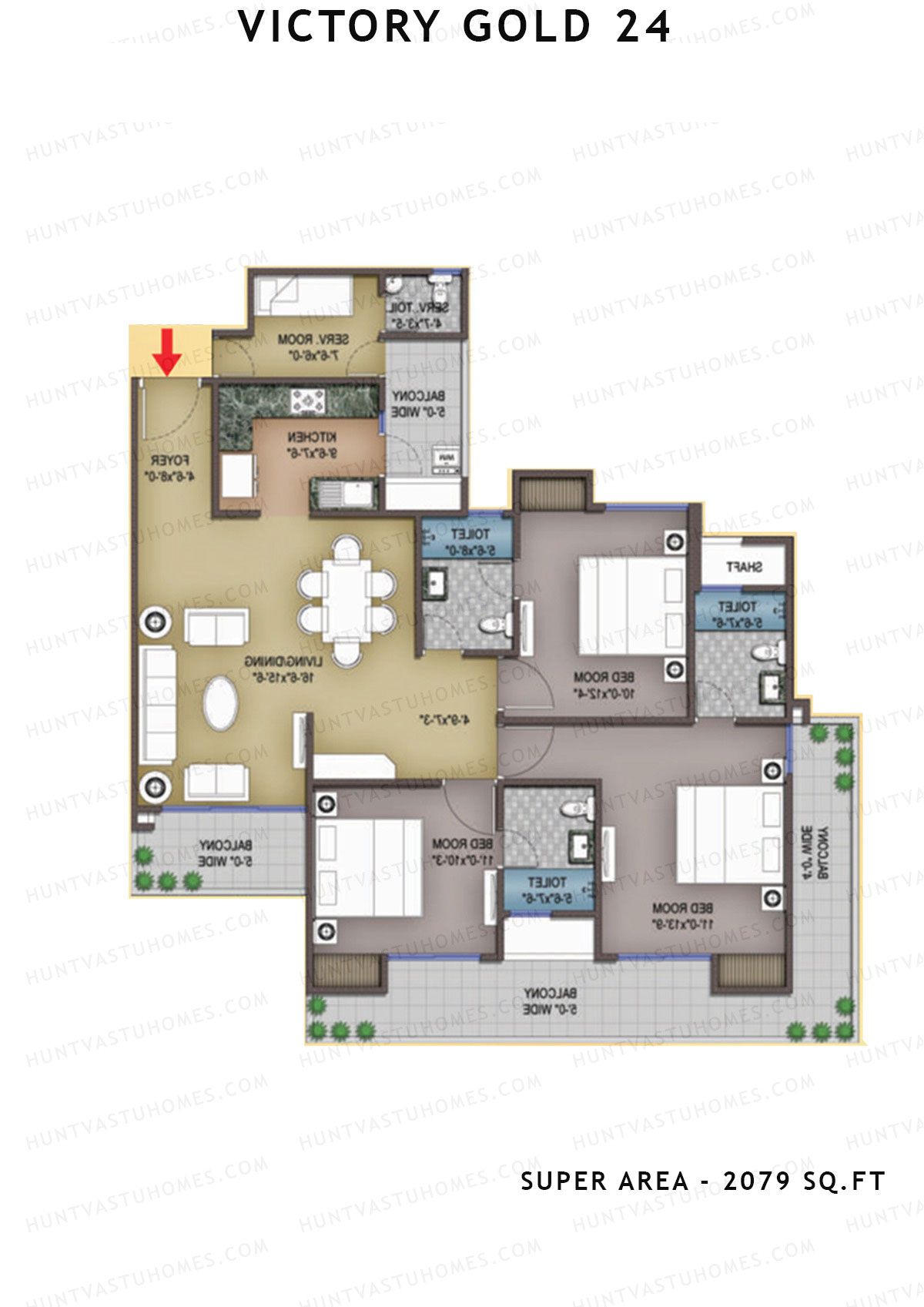 Victory Gold 24 Tower A3 Unit 7 Floor Plan