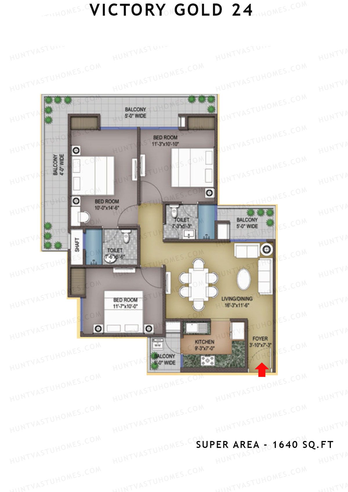 Victory Gold 24 Tower A4 Unit 1 Floor Plan