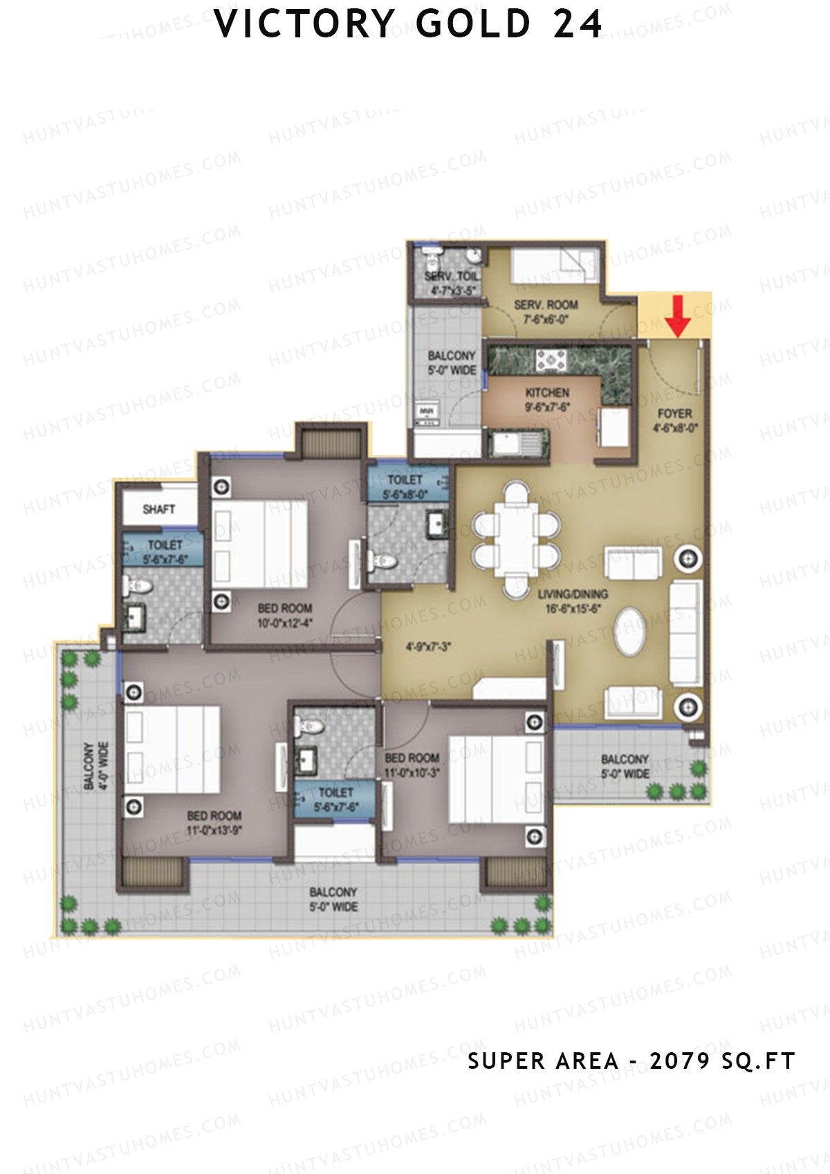 Victory Gold 24 Tower A4 Unit 7 Floor Plan