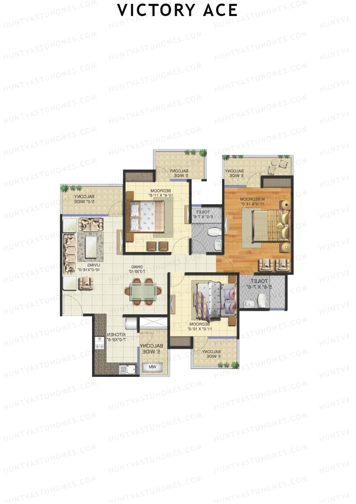 Victory Ace Tower A1 Unit 4 Floor Plan
