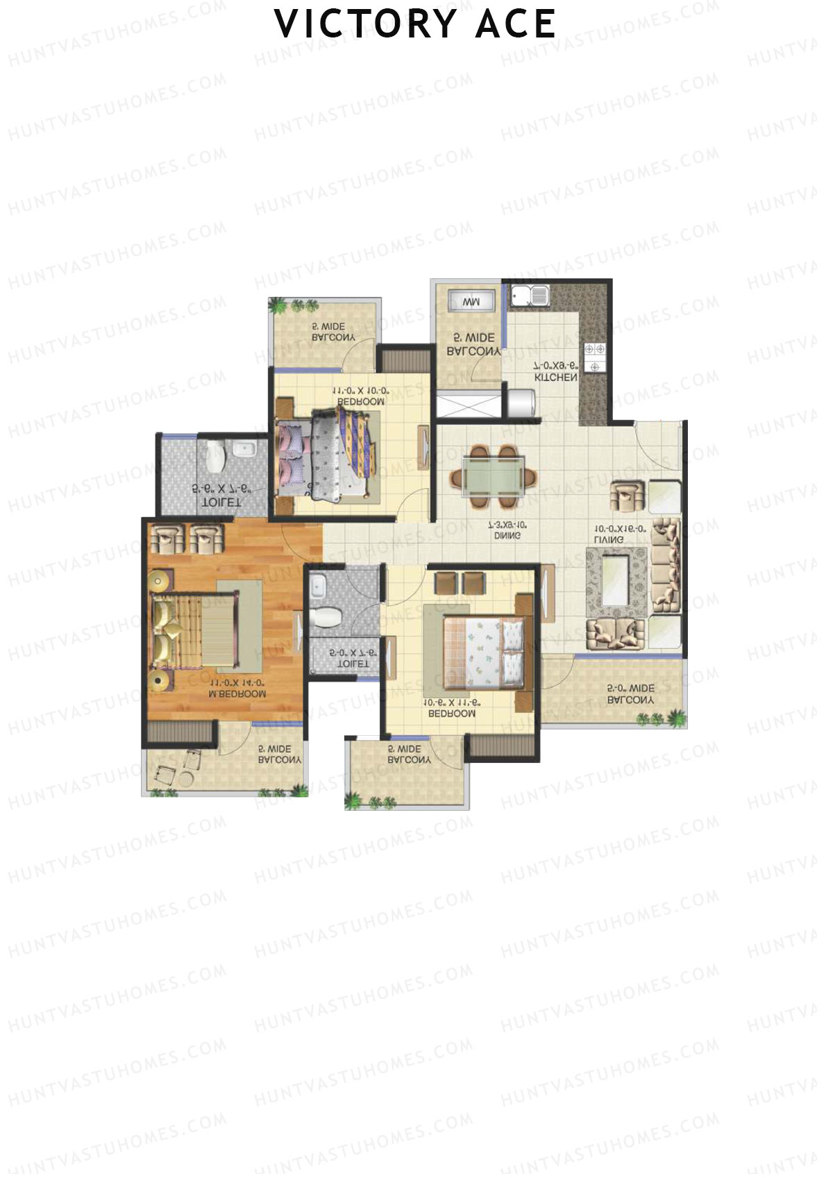 Victory Ace Tower A1 Unit 6 Floor Plan